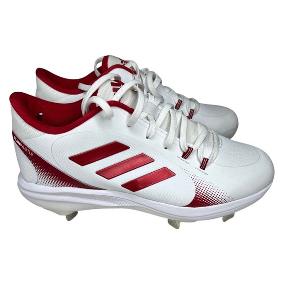 Adidas PureHustle 2 Womens Softball Cleats White/Red Size 7.5 - Picture 11 of 12